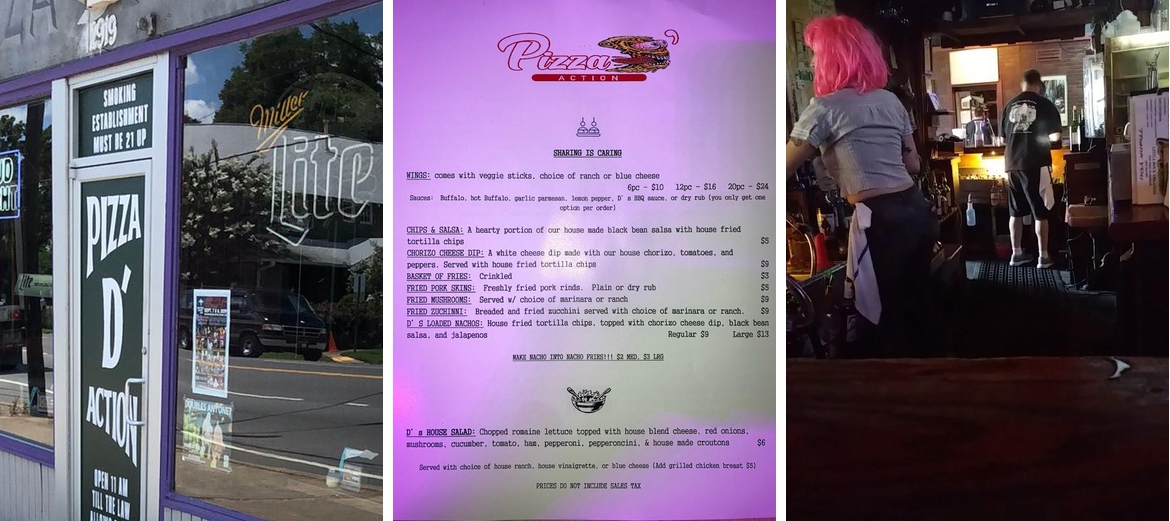 Pizza D'Action Menu